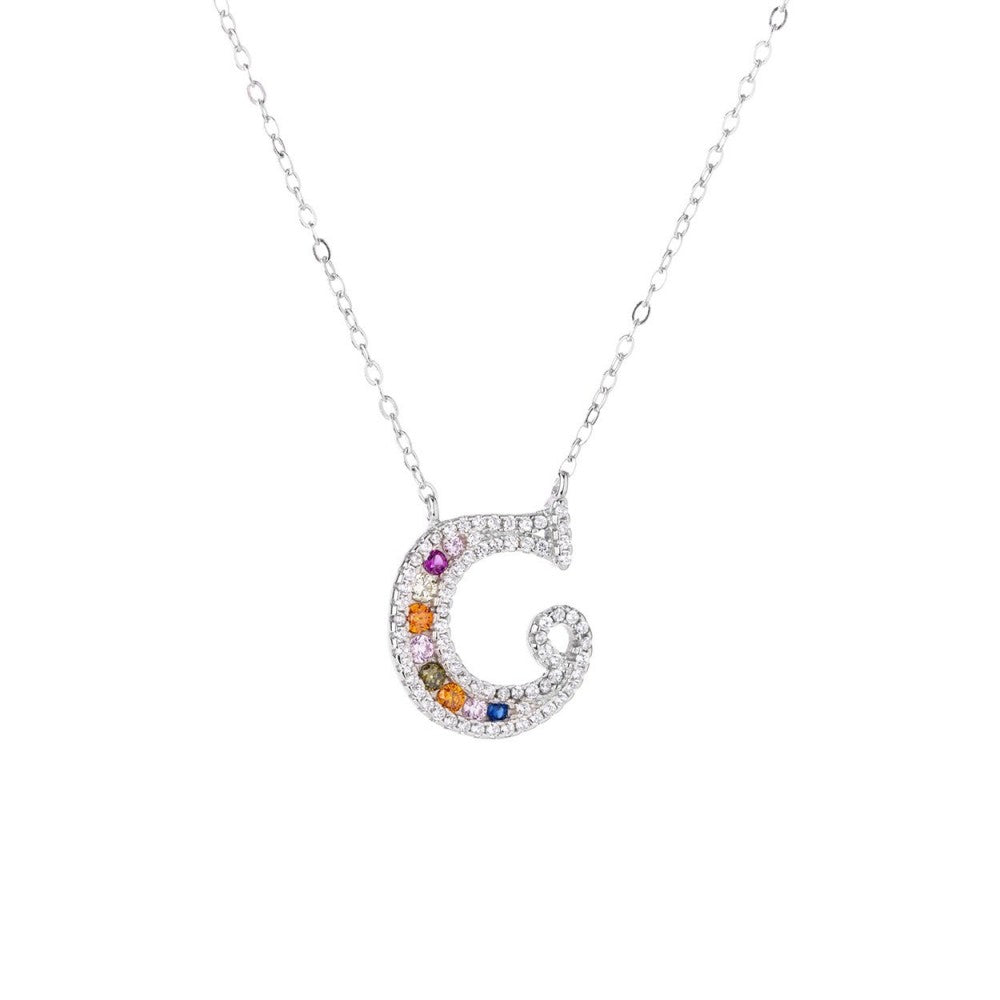 Collana lettera multicolor